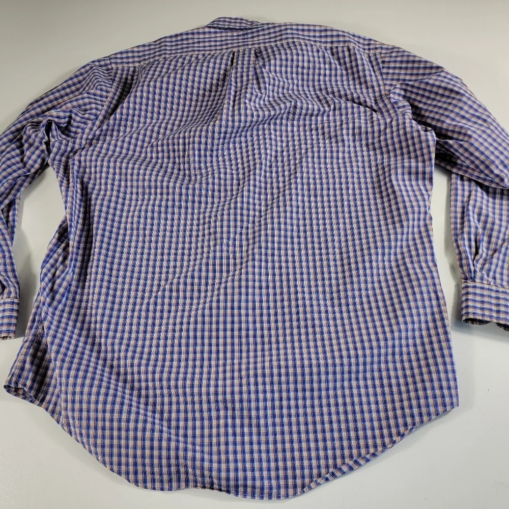 Ralph Lauren Classic Fit Oxford Shirt Large Plaid Long Sleeve